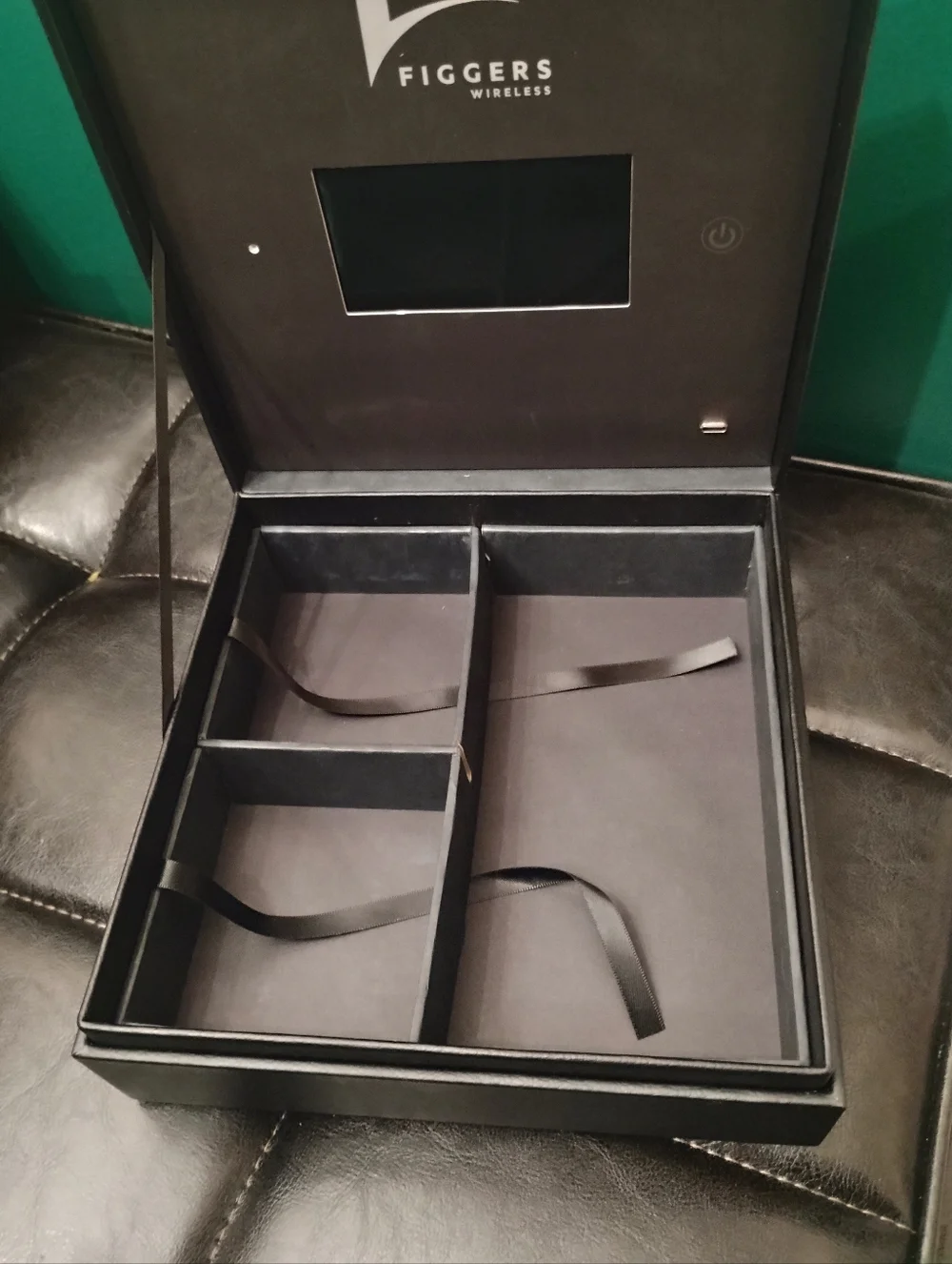 Black Leatherette Storage Box from Figgers